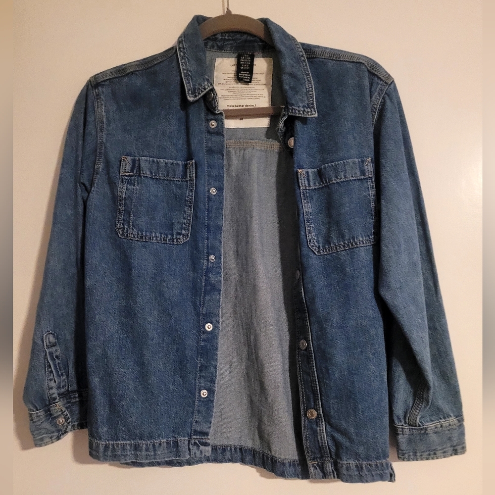 Blue Denim Jacket H&M Girls